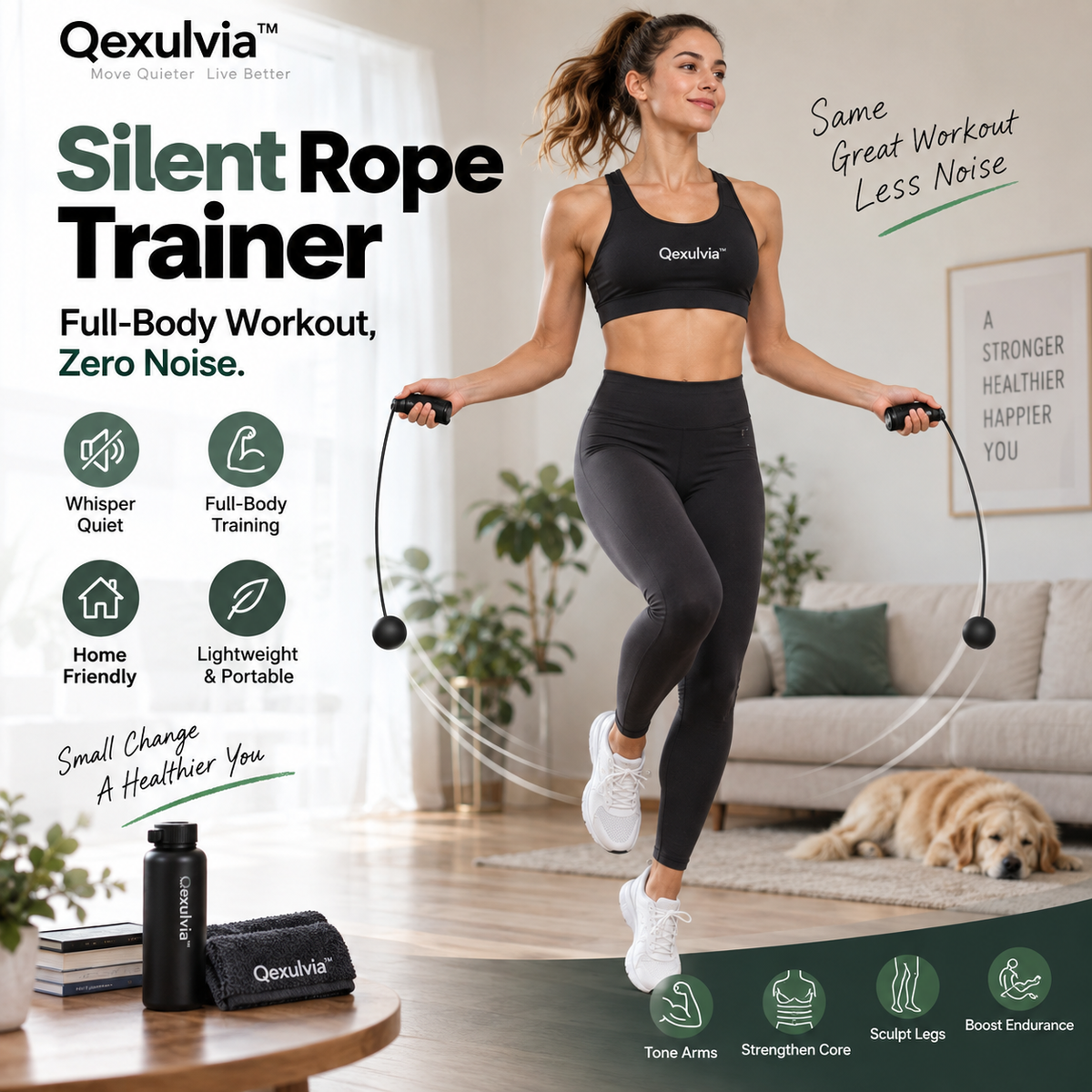 Qexulvia™ Silent Rope Trainer