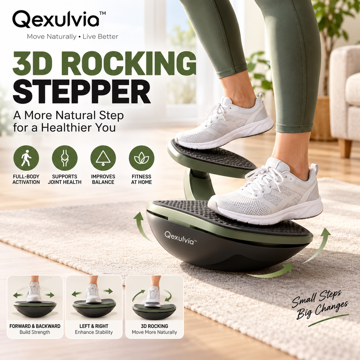 Qexulvia™ 3D Rocking Stepper