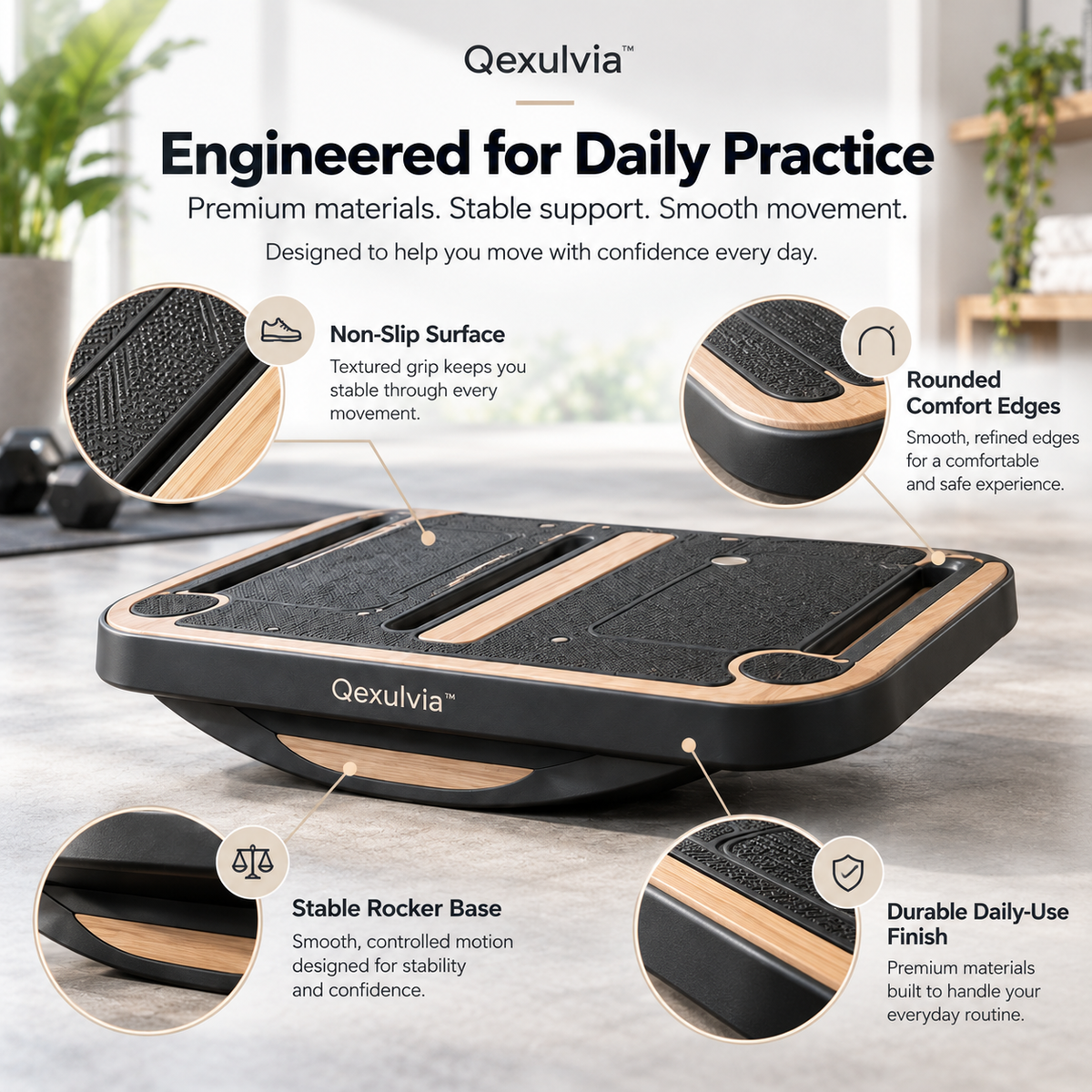 Qexulvia™ 4-in-1 Lower Body Mobility Board