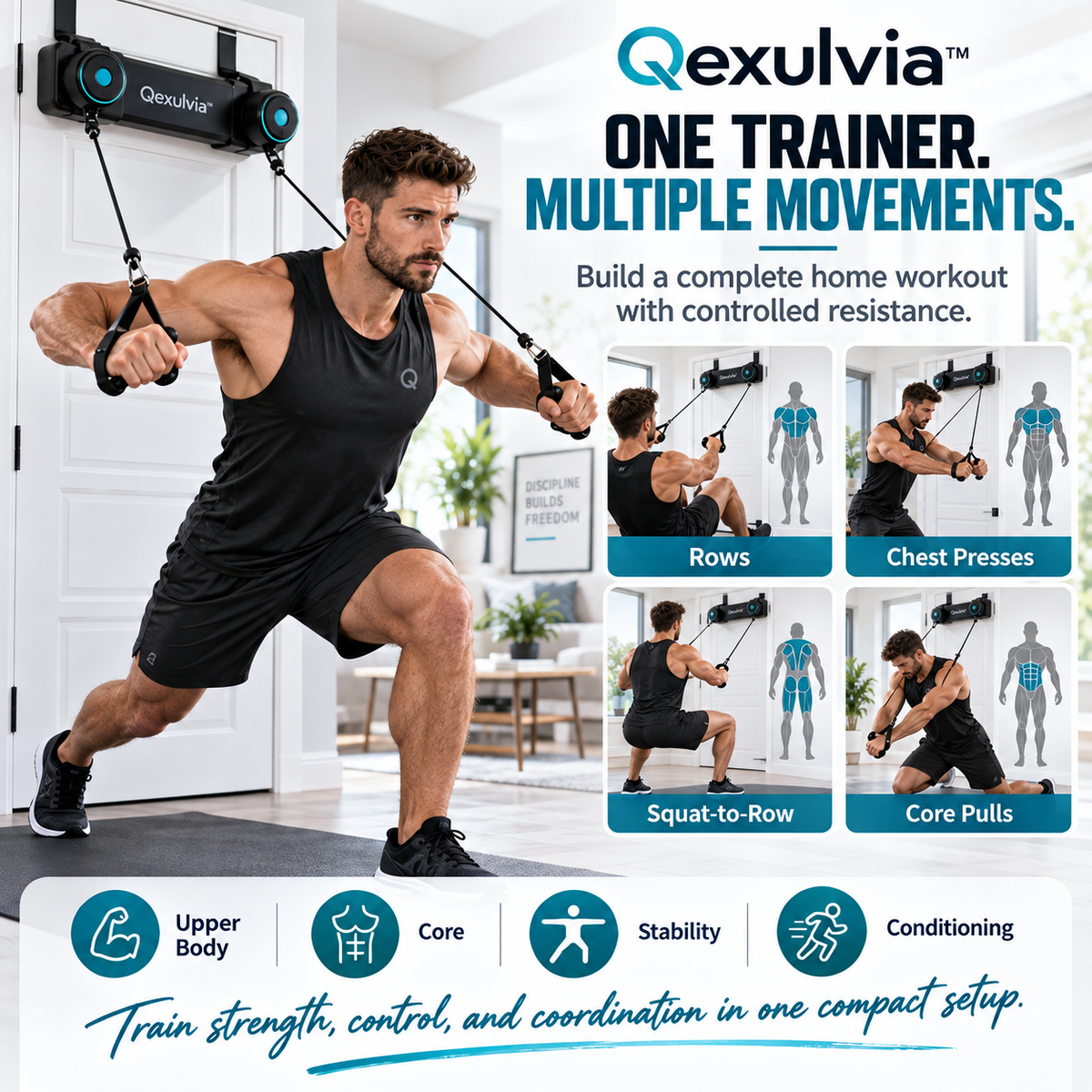 Qexulvia™ Door-Mounted Eccentric Trainer