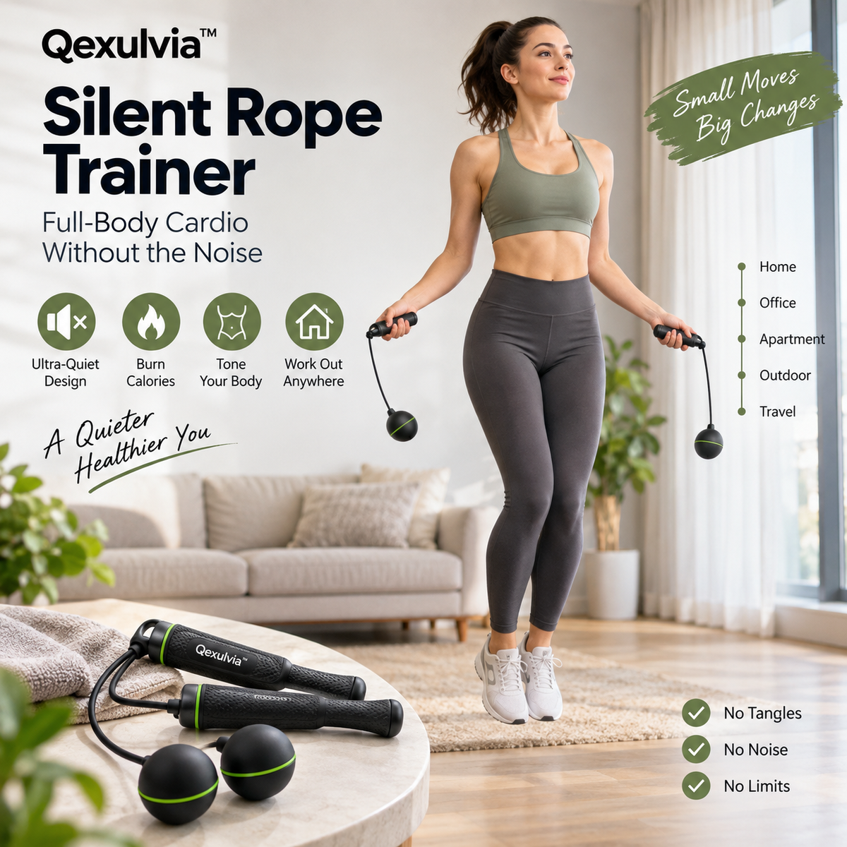 Qexulvia™ Silent Rope Trainer