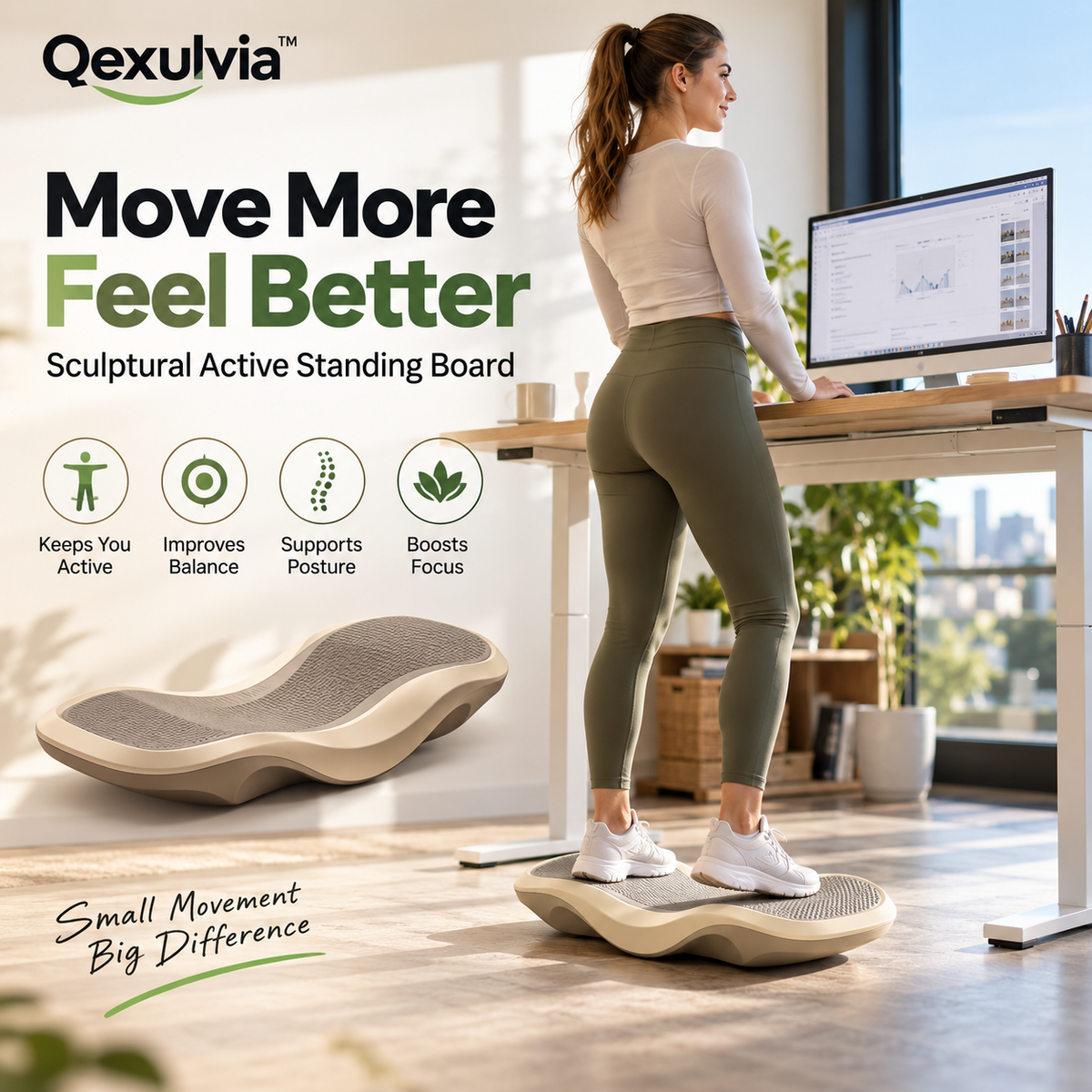 Qexulvia™ Sculptural Active Standing Board